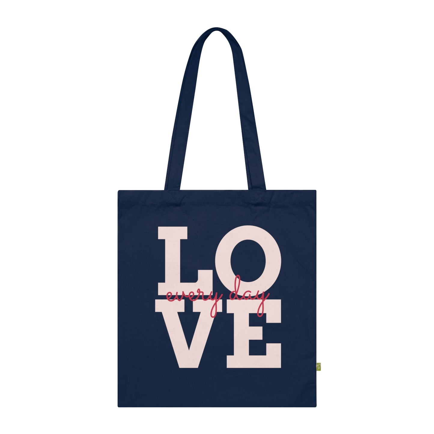 Chic Floral Organic Cotton Tote Bag, Eco-Friendly Shopping Bag, Cute Reusable Tote, Everyday Love Tote, Gift for Her