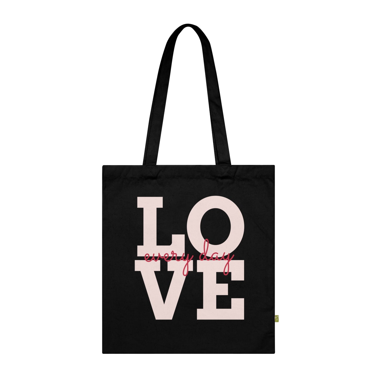 Chic Floral Organic Cotton Tote Bag, Eco-Friendly Shopping Bag, Cute Reusable Tote, Everyday Love Tote, Gift for Her