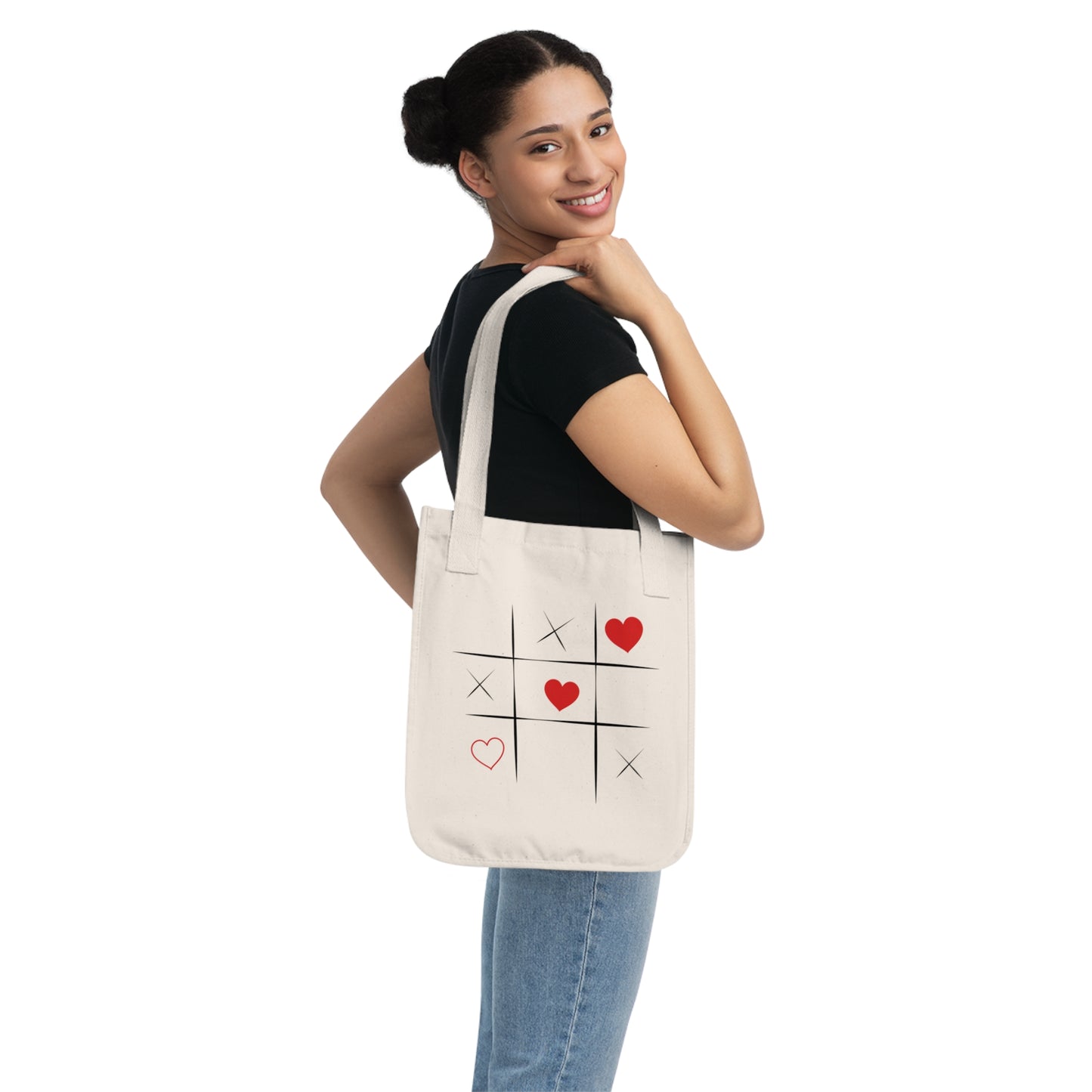 Heartfelt Organic Tote Bag, Eco-Friendly Gift, Love-inspired Tote, Valentine's Day, Reusable Grocery Bag, Cute Canvas Bag, Casual Chic