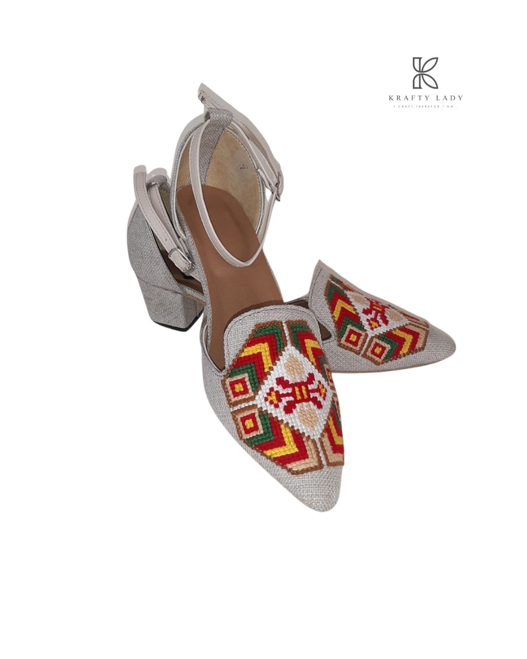 Canvas Embroidery Bag & Shoes - Krafty Lady Signature Set