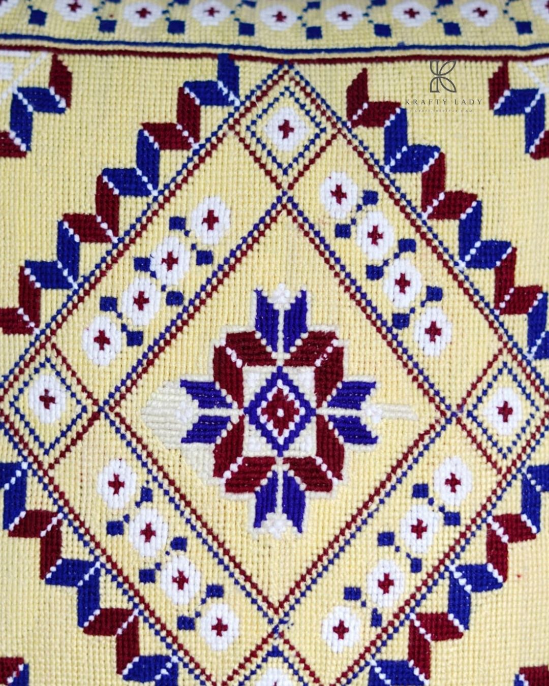 Desert Diamond Hand-Embroidered Cushion Pair