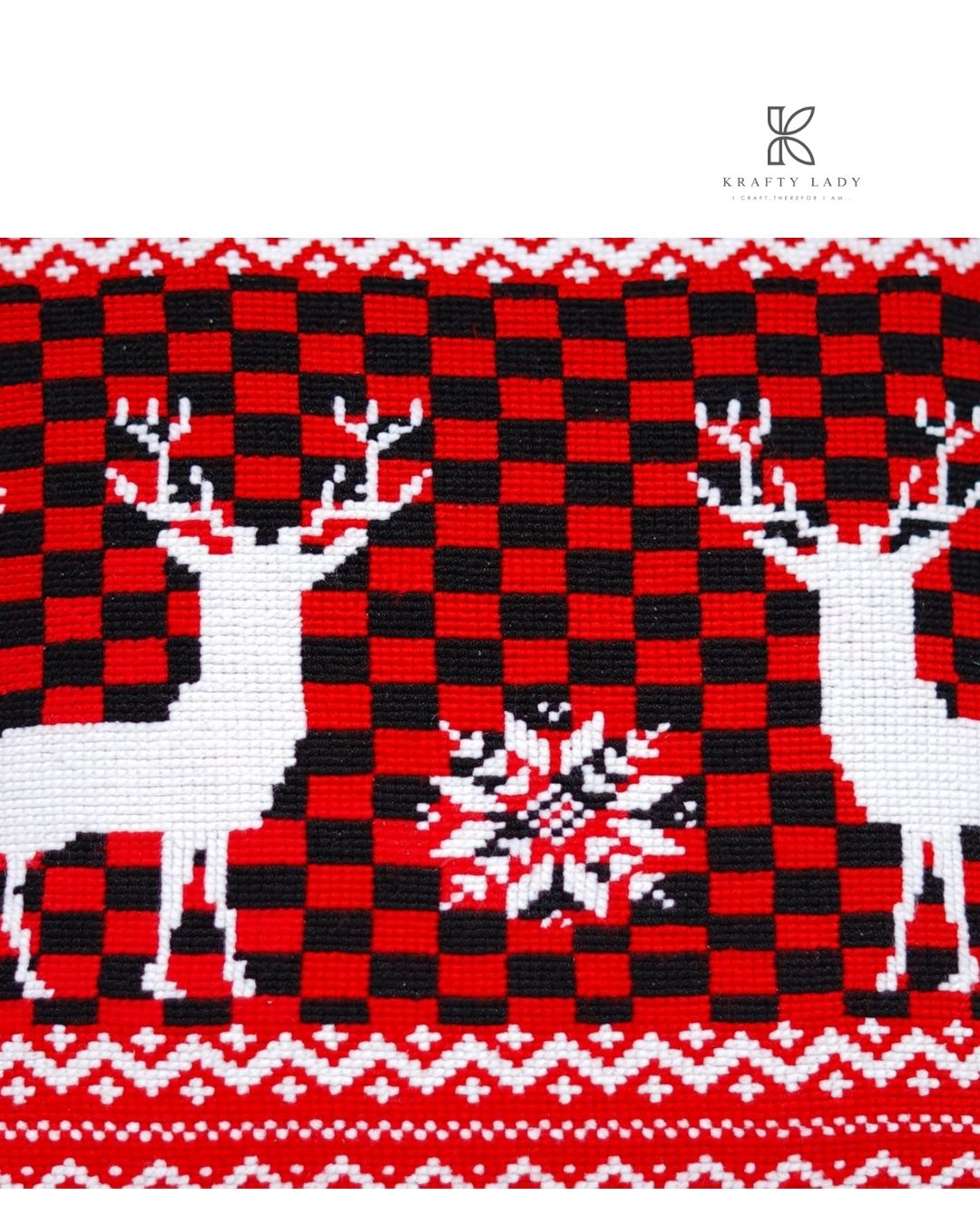 Winter Reindeer Cushion Pair