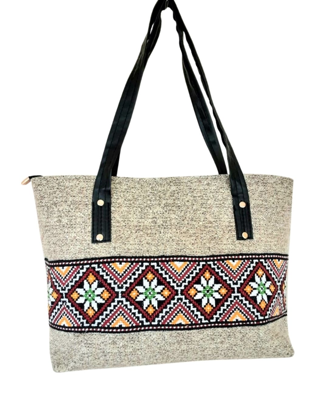 Threaded Duo – Hand Embroidered Canvas Bag & Shoes Set