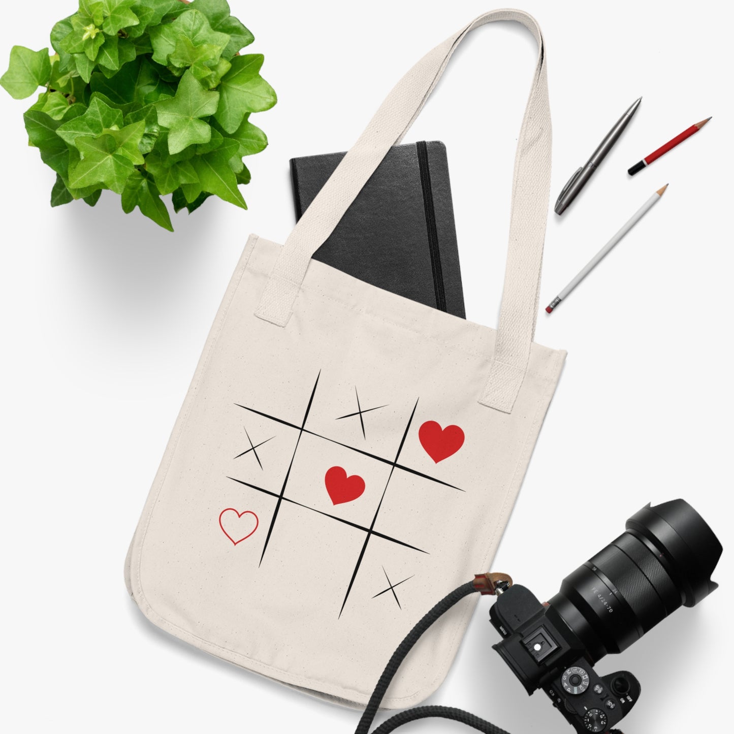 Heartfelt Organic Tote Bag, Eco-Friendly Gift, Love-inspired Tote, Valentine's Day, Reusable Grocery Bag, Cute Canvas Bag, Casual Chic
