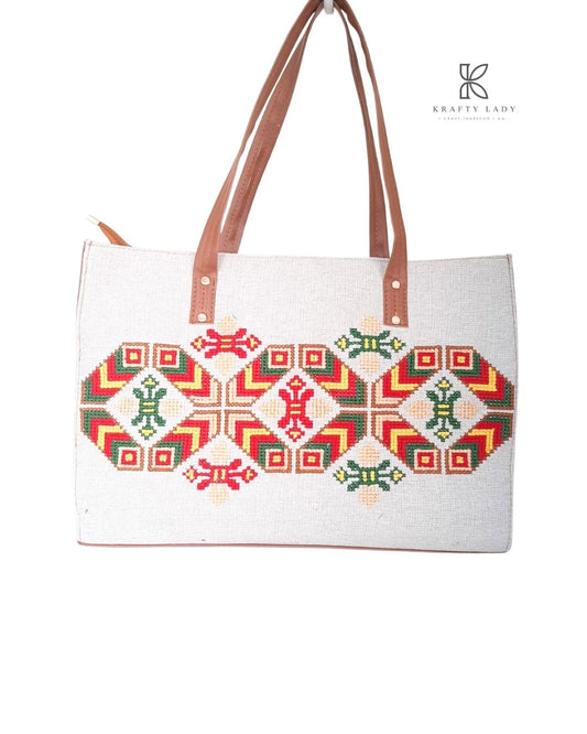 Embroidered Handbag - The Heirloom Stitch