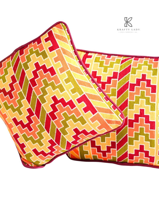 Sunset Steps Cushion Pair