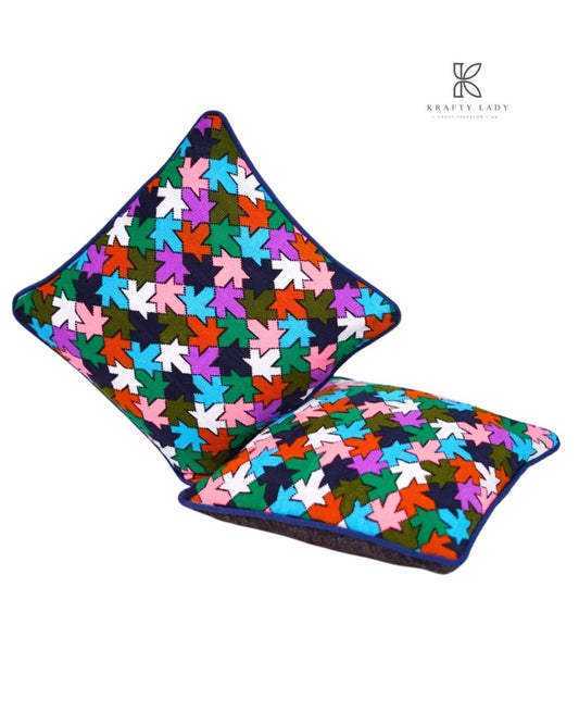 Color Splash Arrow Pattern Cushion Covers (Pair)